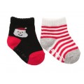 Adorable Set of 2 Santa Christmas Infant Socks
